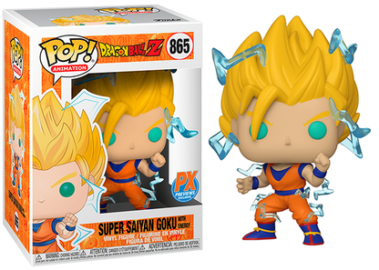 FUNKO POP! ANIMATION: DRAGON BALL Z [DBZ] - SUPER SAIYAN 2 [SSJ2] GOKU [W/ ENERGY] **PX PREVIEWS EXCLUSIVE** #865
