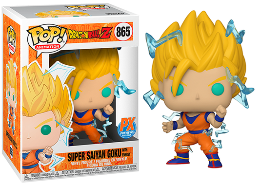 FUNKO POP! ANIMATION: DRAGON BALL Z [DBZ] - SUPER SAIYAN 2 [SSJ2] GOKU [W/ ENERGY] **PX PREVIEWS EXCLUSIVE** #865