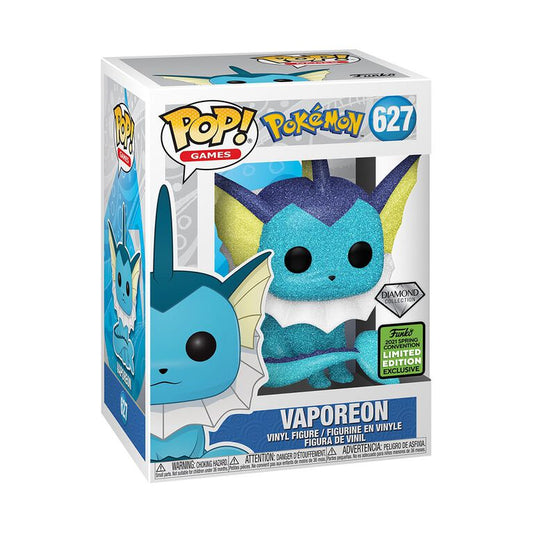 Funko Pop! Games: Pokemon - Vaporeon (Diamond) #627 [2021 ECCC Spring Convention Exclusive] *NOT MINT*