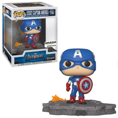 FUNKO POP! MARVEL: AVENGERS ASSEMBLE - CAPTAIN AMERICA **AMAZON EXCLUSIVE** #589