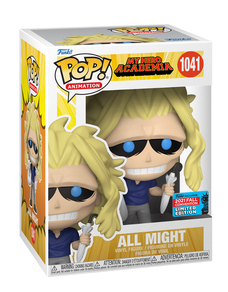 Funko Pop! Anime: My Hero Academia - All Might (Weakened with Umbrella & Bag) #1041 [2021 NYCC Convention Exclusive]
