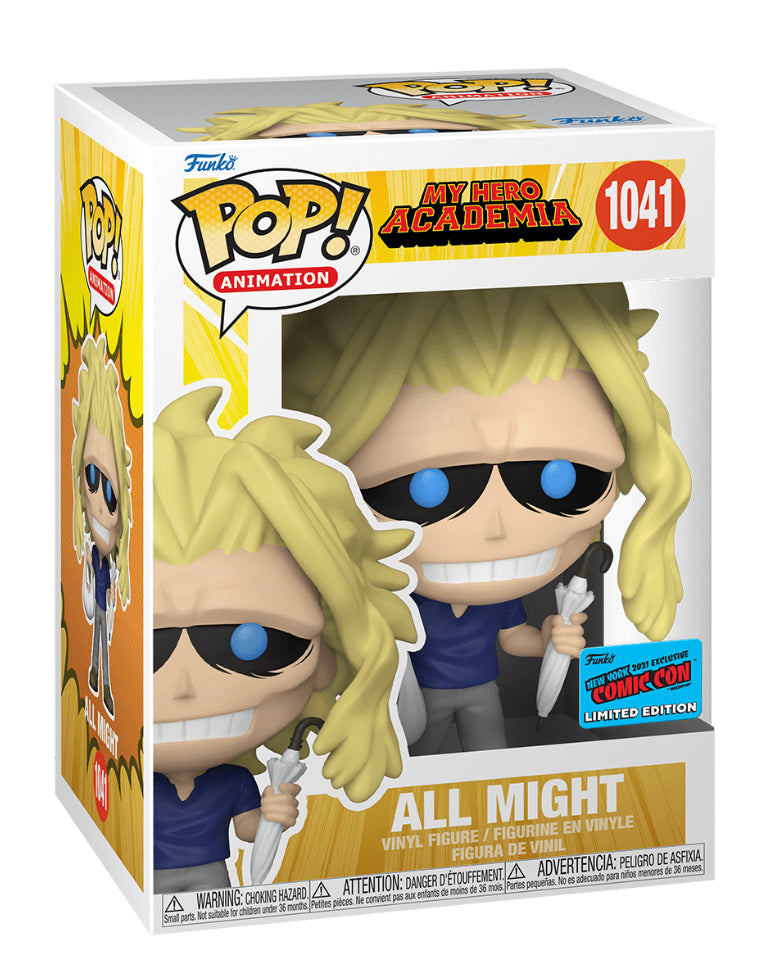 Funko Pop! Anime: My Hero Academia - All Might (Weakened with Umbrella & Bag) #1041 [2021 NYCC Convention Exclusive]