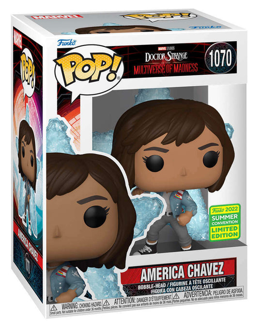 FUNKO POP! MARVEL: DOCTOR STRANGE AND THE MULTIVERSE OF MADNESS - AMERICA CHAVEZ [W/ STAR PORTAL] **2022 SDCC EXCLUSIVE** #1070