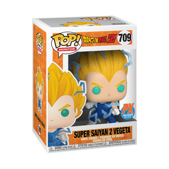 Funko Pop! Anime: Dragon Ball Z (DBZ) - Super Saiyan 2 (SSJ2) Vegeta #709 [PX Previews Exclusive]