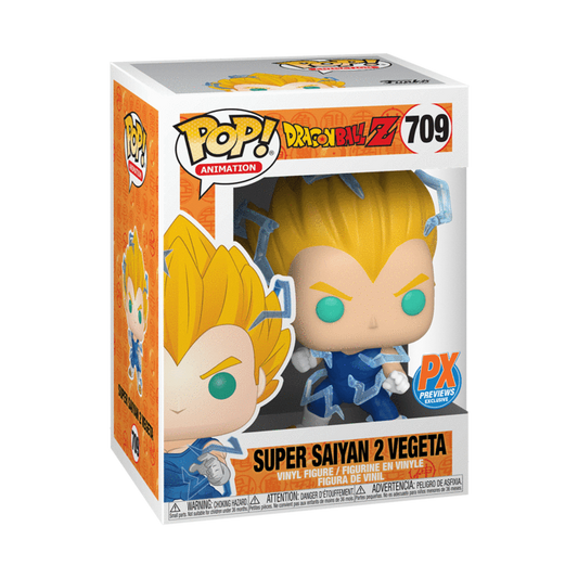 Funko Pop! Anime: Dragon Ball Z (DBZ) - Super Saiyan 2 (SSJ2) Vegeta #709 [PX Previews Exclusive]