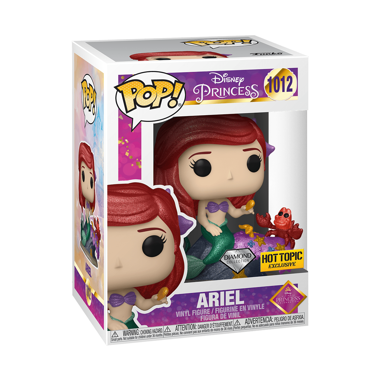 FUNKO POP! DISNEY: ULTIMATE PRINCESS - ARIEL [DIAMOND COLLECTION] **HOT TOPIC EXCLUSIVE** #1012