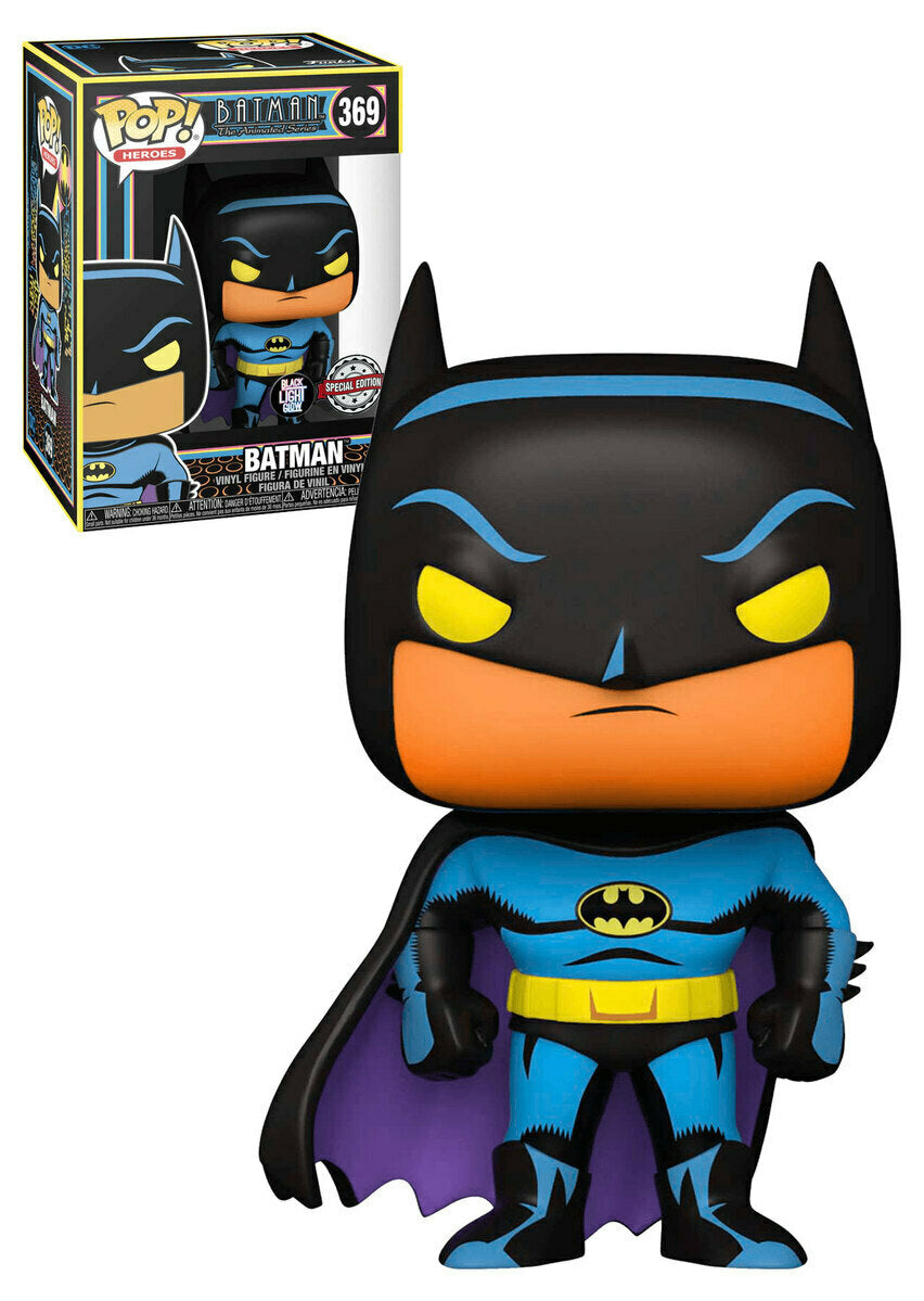 FUNKO POP! HEROES [DC] - BATMAN: THE ANIMATED SERIES - BATMAN [BLACK LIGHT GLOW] **HOT TOPIC EXCLUSIVE** **SPECIAL ED.** #369