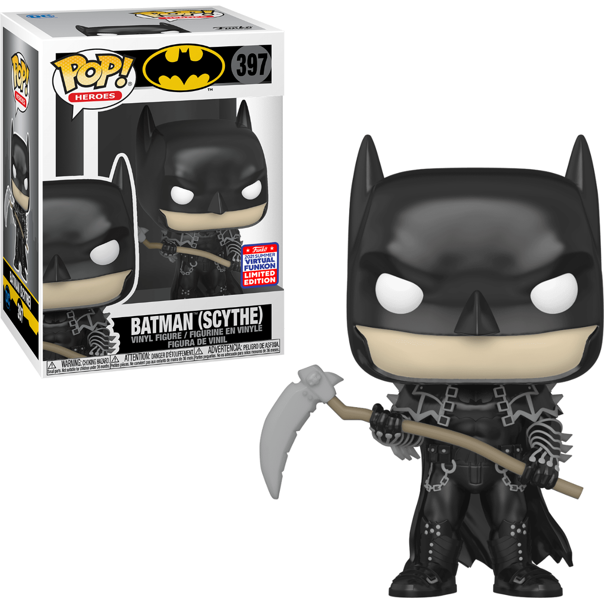 FUNKO POP! HEROES [DC] - BATMAN [W/ SCYTHE] **2021 VIRTUAL FUNKON EXCLUSIVE** #397