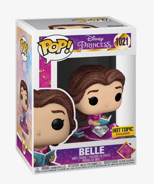 FUNKO POP! DISNEY: ULTIMATE PRINCESS COLLECTION - BELLE [DIAMOND COLLECTION] **HOT TOPIC EXCLUSIVE** #1021