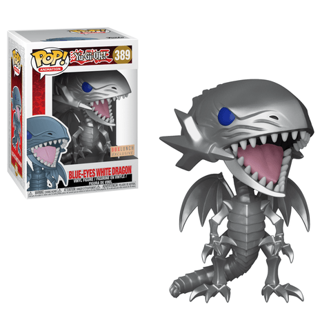 FUNKO POP! ANIMATION: YU-GI-OH - BLUE-EYES WHITE DRAGON [SILVER] **BOXLUNCH EXCLUSIVE** #389