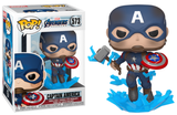 FUNKO POP! MARVEL - AVENGERS: ENDGAME - CAPTAIN AMERICA [W/ BROKEN SHIELD & MJOLNIR - JUMPING W/ LIGHTNING POSE] #573