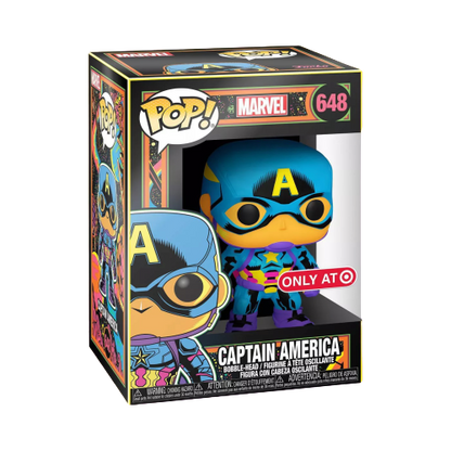FUNKO POP! MARVEL - CAPTAIN AMERICA [BLACK LIGHT GLOW] **TARGET EXCLUSIVE** #648