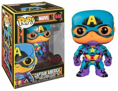 FUNKO POP! MARVEL - CAPTAIN AMERICA [BLACK LIGHT GLOW] **TARGET EXCLUSIVE** #648