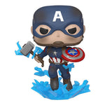 FUNKO POP! MARVEL - AVENGERS: ENDGAME - CAPTAIN AMERICA [W/ BROKEN SHIELD & MJOLNIR - JUMPING W/ LIGHTNING POSE] #573