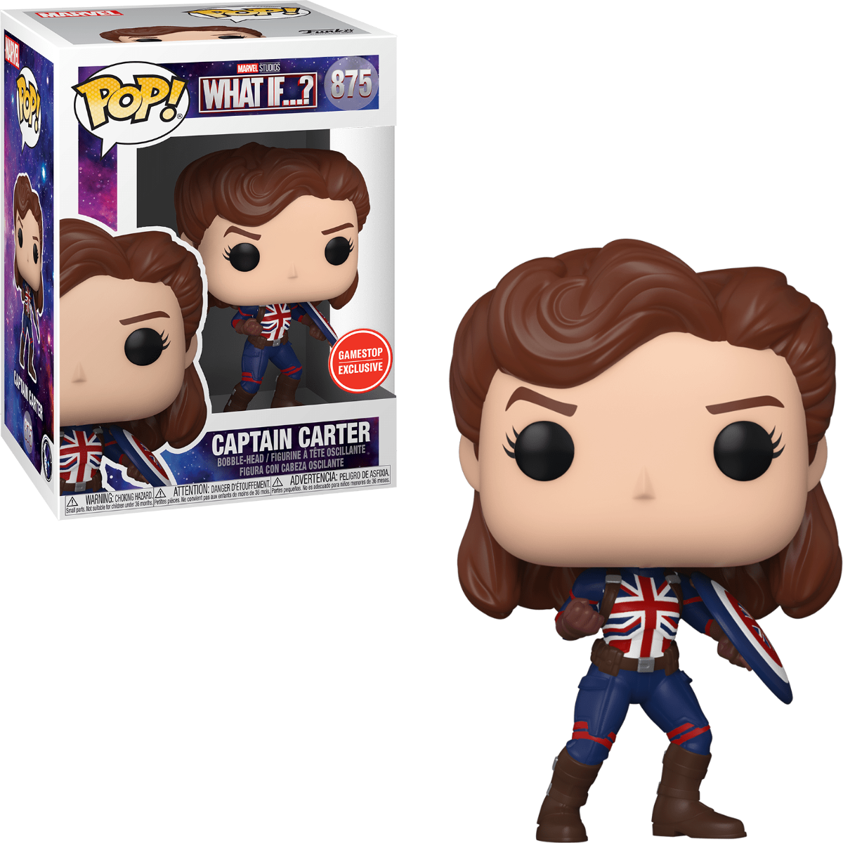 FUNKO POP! MARVEL: WHAT IF...? - CAPTAIN CARTER **EB GAMES / GAMESTOP EXCLUSIVE** #875
