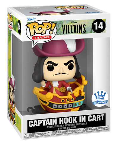 FUNKO POP! DISNEY [TRAINS]: VILLAINS - CAPTAIN HOOK IN CART **FUNKO SHOP EXCLUSIVE** #14