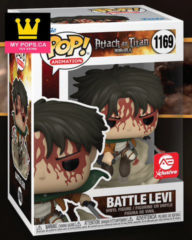 FUNKO POP! ANIMATION: ATTACK ON TITAN [A.O.T.] - BATTLE LEVI #1169 [AE EXCLUSIVE]