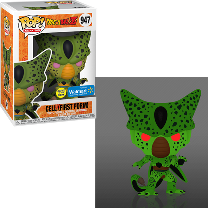 FUNKO POP! ANIMATION: DRAGON BALL Z [DBZ] - CELL [FIRST FORM - GITD] **WALMART EXCLUSIVE** #947