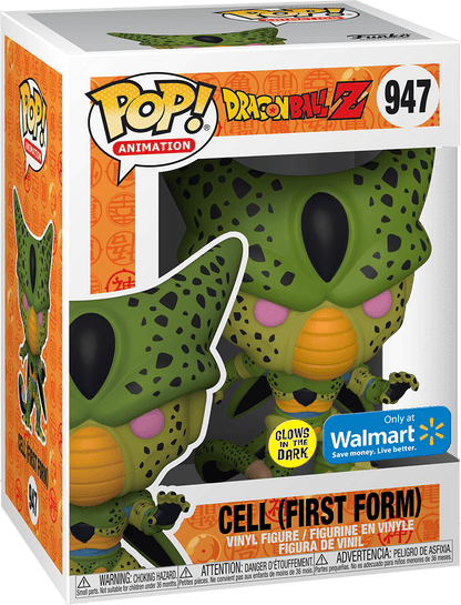 FUNKO POP! ANIMATION: DRAGON BALL Z [DBZ] - CELL [FIRST FORM - GITD] **WALMART EXCLUSIVE** #947