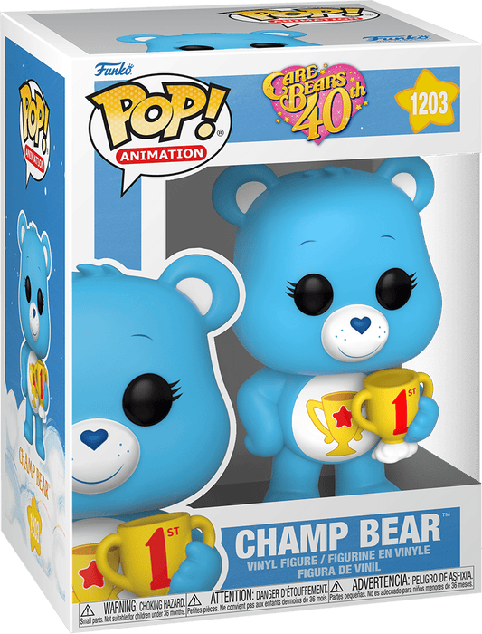 FUNKO POP! ANIMATION: CARE BEARS [40TH ANNIVERSARY] - CHAMP BEAR #1203 COMMON/CHASE