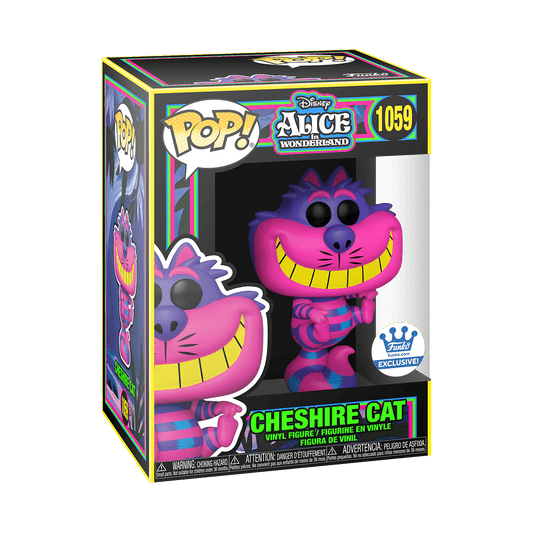FUNKO POP! DISNEY: ALICE IN WONDERLAND [70TH ANNIVERSARY] - CHESHIRE CAT [BLACK LIGHT GLOW] **FUNKO SHOP EXCLUSIVE** #1059