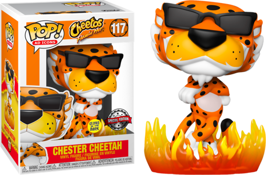 FUNKO POP! AD ICONS: CHEETOS - CHESTER CHEETAH [FLAMIN' HOT - GITD] **BOXLUNCH EXCLUSIVE** #117