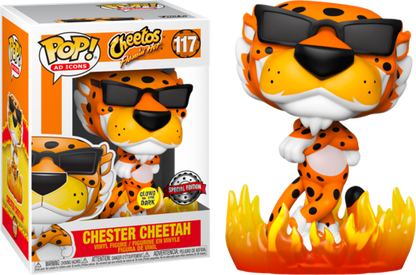 FUNKO POP! AD ICONS: CHEETOS - CHESTER CHEETAH [FLAMIN' HOT - GITD] **BOXLUNCH EXCLUSIVE** #117