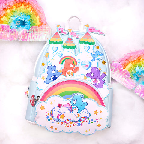 LOUNGEFLY CARE BEARS 40th ANNIVERSARY MINI BACKPACK