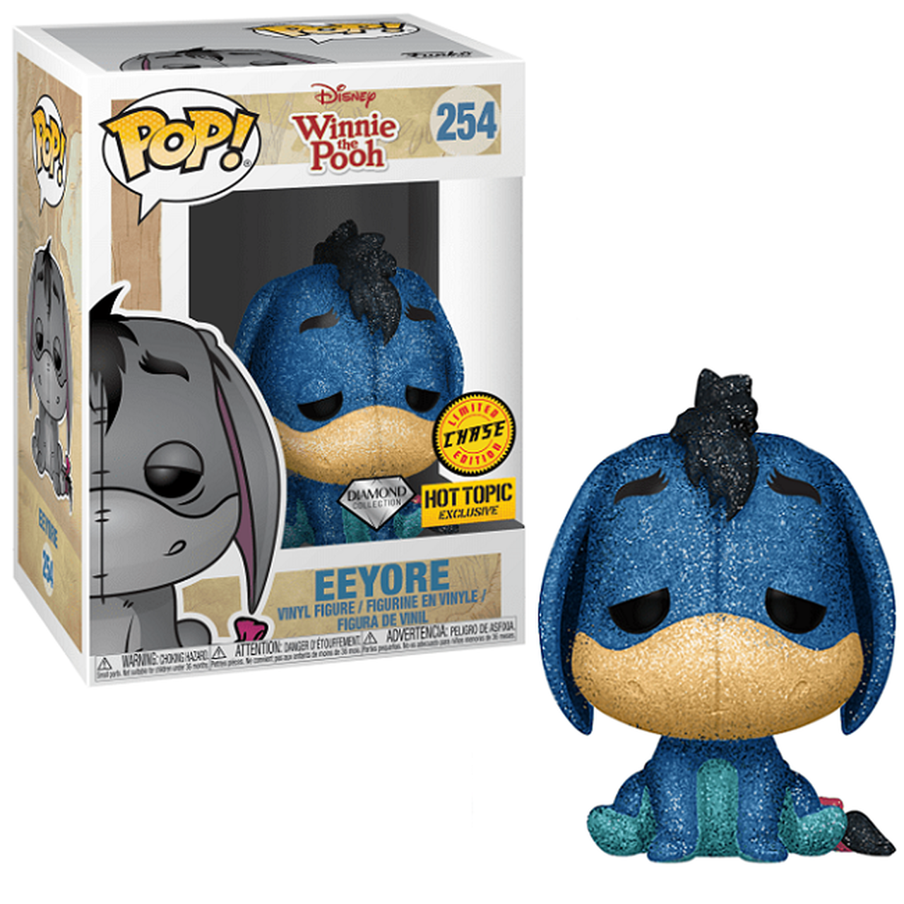 FUNKO POP! DISNEY: WINNIE THE POOH - EEYORE [DIAMOND COLLECTION] **HOT TOPIC EXCLUSIVE** #254