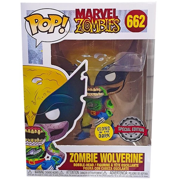 Funko Pop! Marvel Zombie Wolverine Glow in the Dark [EXCLUSIVE]