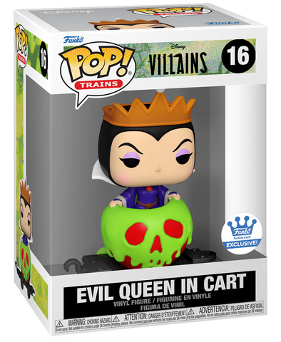 FUNKO POP! DISNEY [TRAINS]: VILLAINS - EVIL QUEEN IN CART **FUNKO SHOP EXCLUSIVE** #16