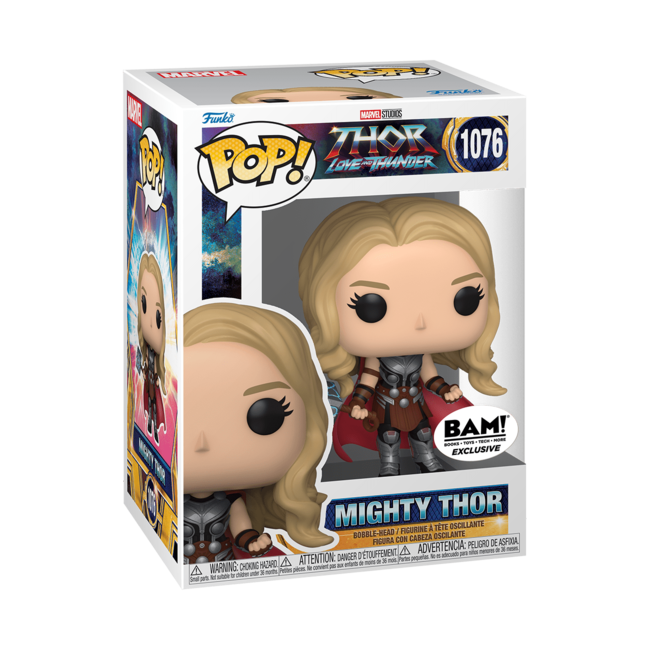 FUNKO POP! MARVEL THOR LOVE AND THUNDER - UNMASKED MIGHTY THOR JANE FOSTER [BAM EXCLUSIVE] #1076 *PREORDER*