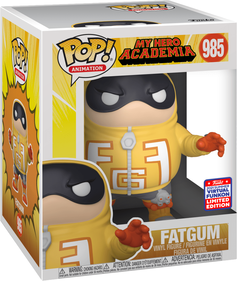 FUNKO POP! ANIMATION: MY HERO ACADEMIA [MHA] - 6" FATGUM [TASHIRO TOYOMITSU] **2021 VIRTUAL FUNKON EXCLUSIVE** #985