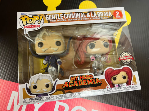 FUNKO POP! ANIMATION: MY HERO ACADEMIA [MHA] - GENTLE CRIMINAL & LA BRAVA **SPECIAL EDITION** [2 PACK]