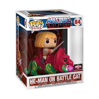 Funko Pop! Rides: Masters Of The Universe - He-Man On Battle Cat (Flocked) #84 [TargetCon Exclusive]