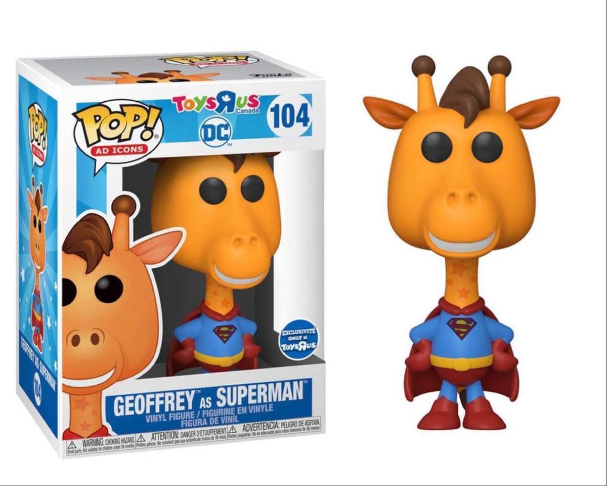 FUNKO POP! AD ICONS: TOYS R US X DC - GEOFFREY AS SUPERMAN **TOYS R US EXCLUSIVE** #104