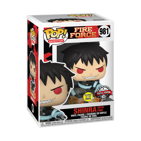 Funko Pop! Animation Fire Force - SHINRA with FIRE Glow in the dark *SPECIAL EDITION* #981