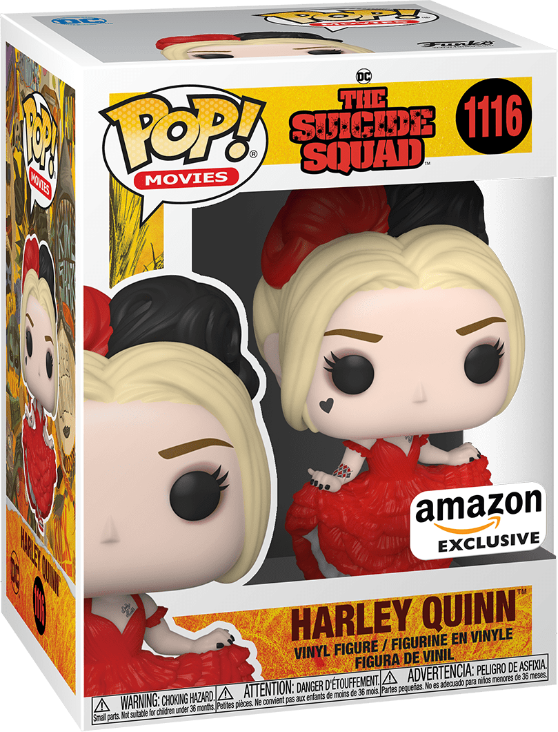 FUNKO POP! MOVIES: DC'S THE SUICIDE SQUAD - HARLEY QUINN [RED DRESS] **AMAZON EXCLUSIVE** #1116