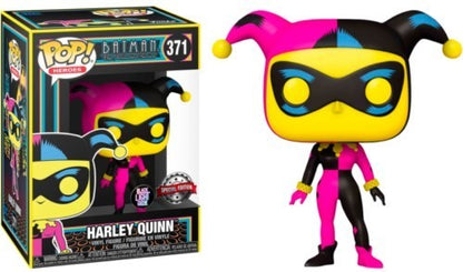 FUNKO POP! HEROES [DC] - BATMAN: THE ANIMATED SERIES - HARLEY QUINN [BLACK LIGHT GLOW] **HOT TOPIC EXCLUSIVE** #371