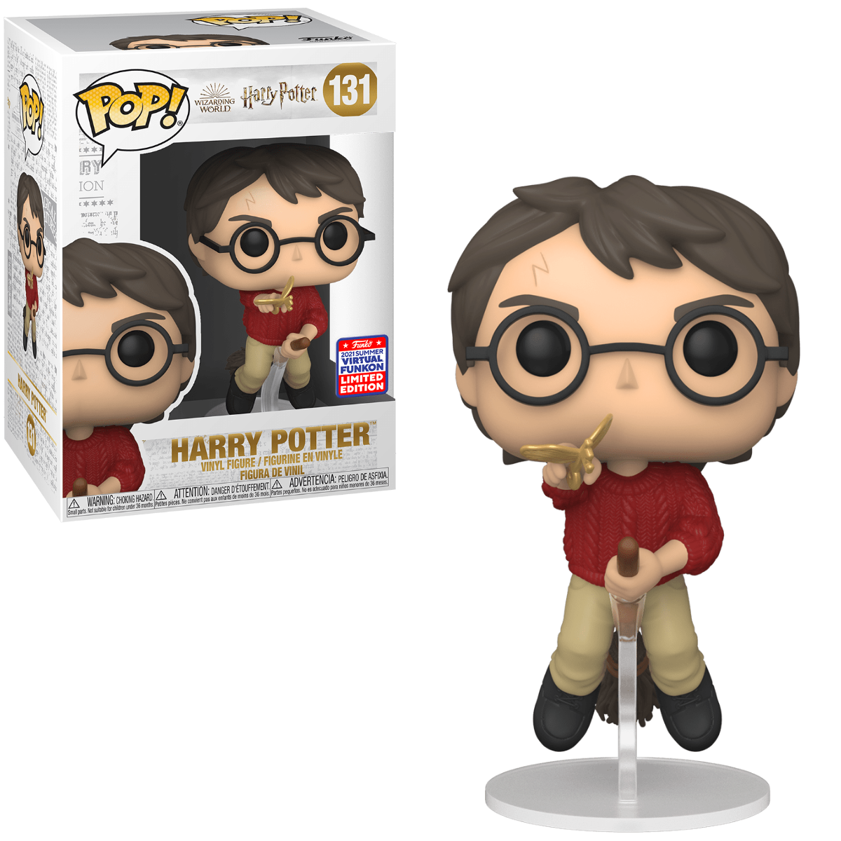 FUNKO POP! HARRY POTTER [WIZARDING WORLD] - HARRY POTTER [CATCHING WINGED KEY] **2021 VIRTUAL FUNKON EXCLUSIVE** #131