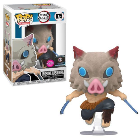 FUNKO POP! ANIMATION: DEMON SLAYER - INOSUKE HASHIBIRA [FLOCKED] **CHALICE COLLECTIBLES EXCLUSIVE** #875