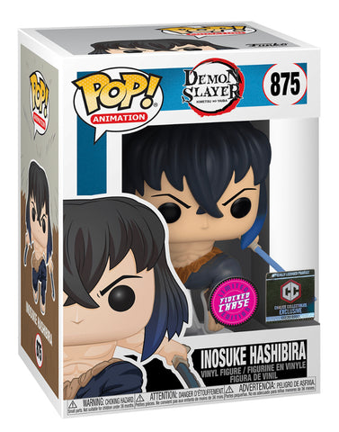 FUNKO POP! ANIMATION: DEMON SLAYER - INOSUKE HASHIBIRA [FLOCKED] **CHALICE COLLECTIBLES EXCLUSIVE** #875