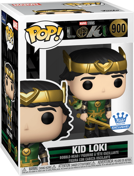FUNKO POP! MARVEL: LOKI [TV SERIES] - KID LOKI [METALLIC] **FUNKO SHOP EXCLUSIVE** #900
