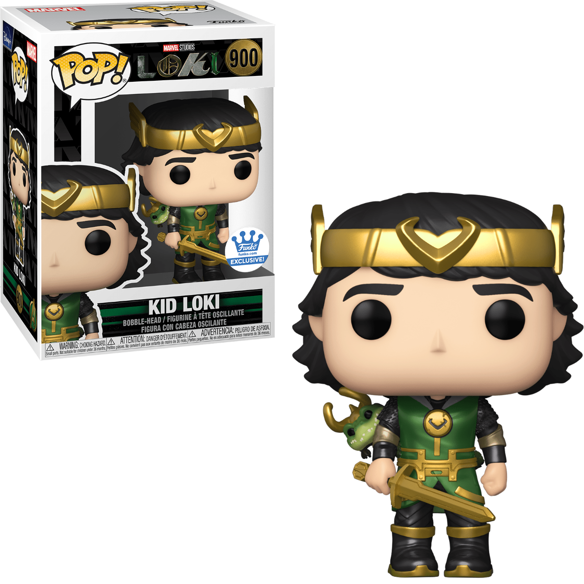 FUNKO POP! MARVEL: LOKI [TV SERIES] - KID LOKI [METALLIC] **FUNKO SHOP EXCLUSIVE** #900