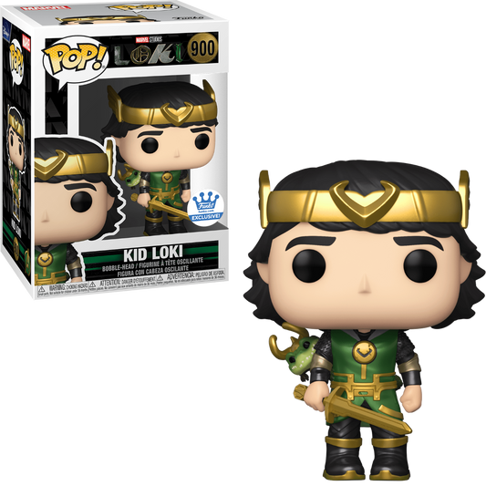 FUNKO POP! MARVEL: LOKI [TV SERIES] - KID LOKI [METALLIC] **FUNKO SHOP EXCLUSIVE** #900