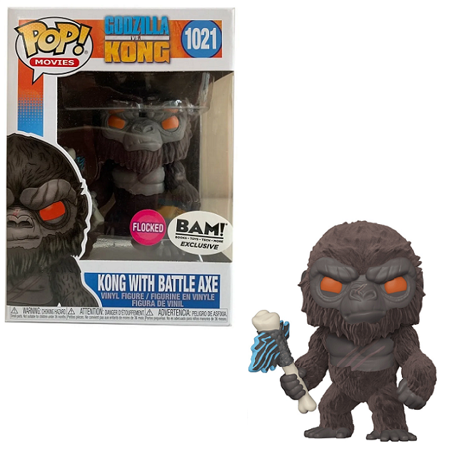 Funko Pop! Movies: Godzilla Vs. Kong - Kong with Battle Axe (Flocked) #1021 [Exclusive]