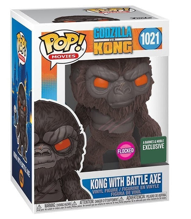Funko Pop! Movies: Godzilla Vs. Kong - Kong with Battle Axe (Flocked) #1021 [Exclusive]