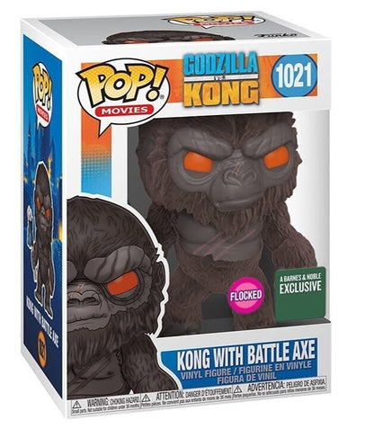 Funko Pop! Movies: Godzilla Vs. Kong - Kong with Battle Axe (Flocked) #1021 [Exclusive]