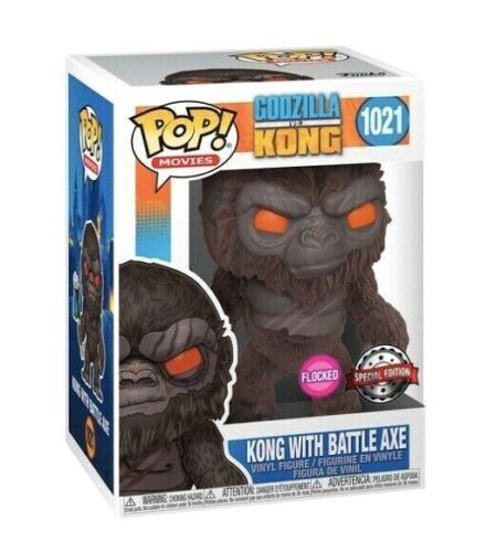 Funko Pop! Movies: Godzilla Vs. Kong - Kong with Battle Axe (Flocked) #1021 [Exclusive]