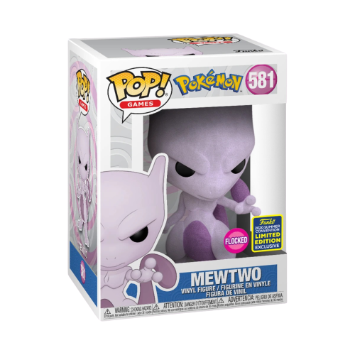 Funko Pop! Games: Pokemon - Mewtwo (Flocked) #581 [2020 Convention Exclusive]